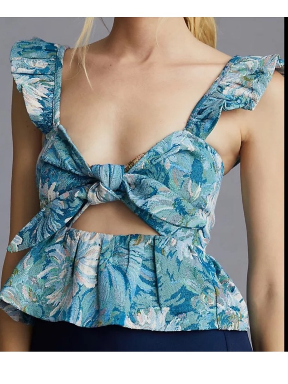 En Saison brocade top